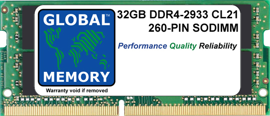 32GB DDR4 2933MHz PC4-23400 260-PIN SODIMM MEMORY RAM FOR HEWLETT-PACKARD LAPTOPS/NOTEBOOKS